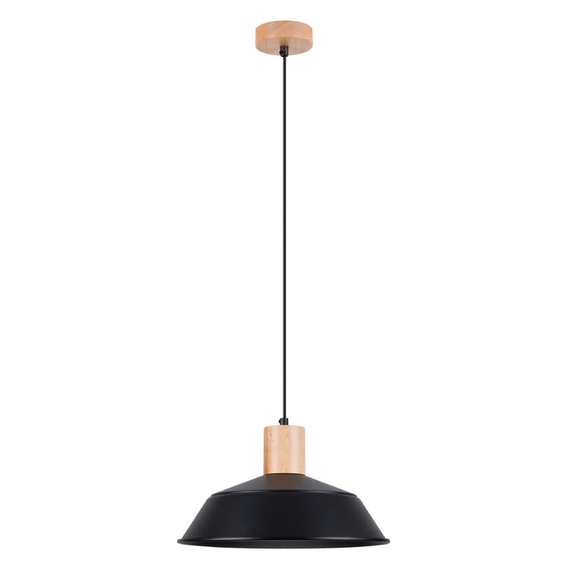 Lampa wisząca FANO czarna, skandynawska - 34x34x120cm Sollux