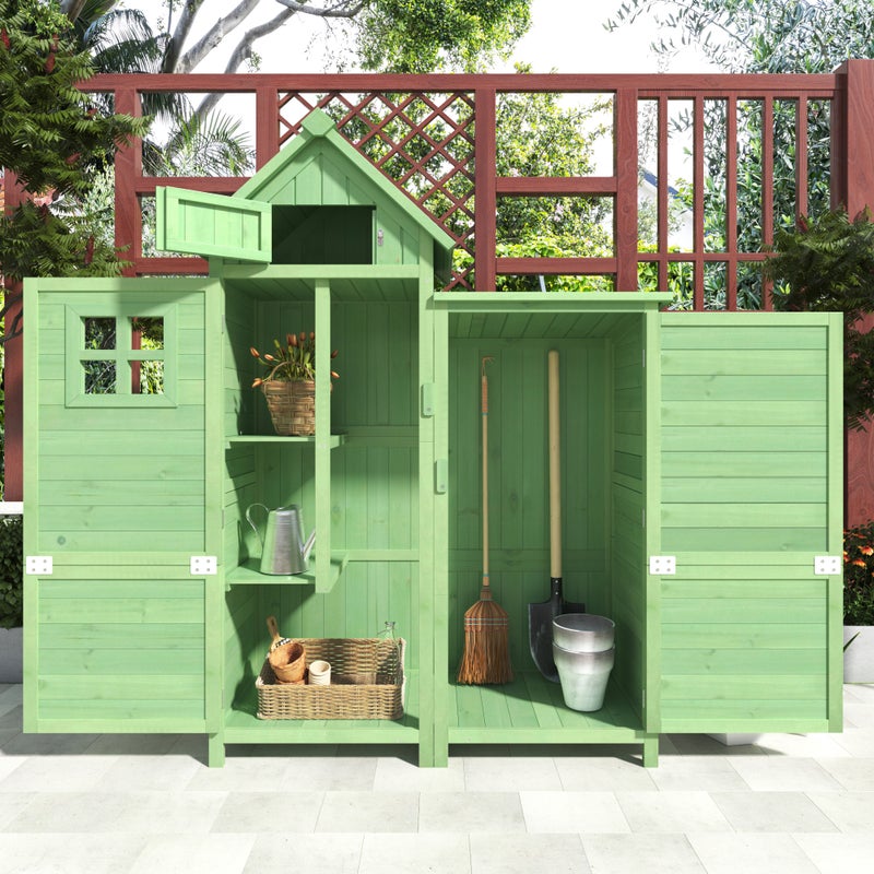 Domek ogrodowy, domek ogrodowy, szafka narzędziowa, szer. x gł.: 118 x 54 cm, 118 x 54 x 173 cm (szer. x gł. x wys.)