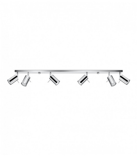 Plafon RING 6L chrom, nowoczesny - 118x6x16cm Sollux