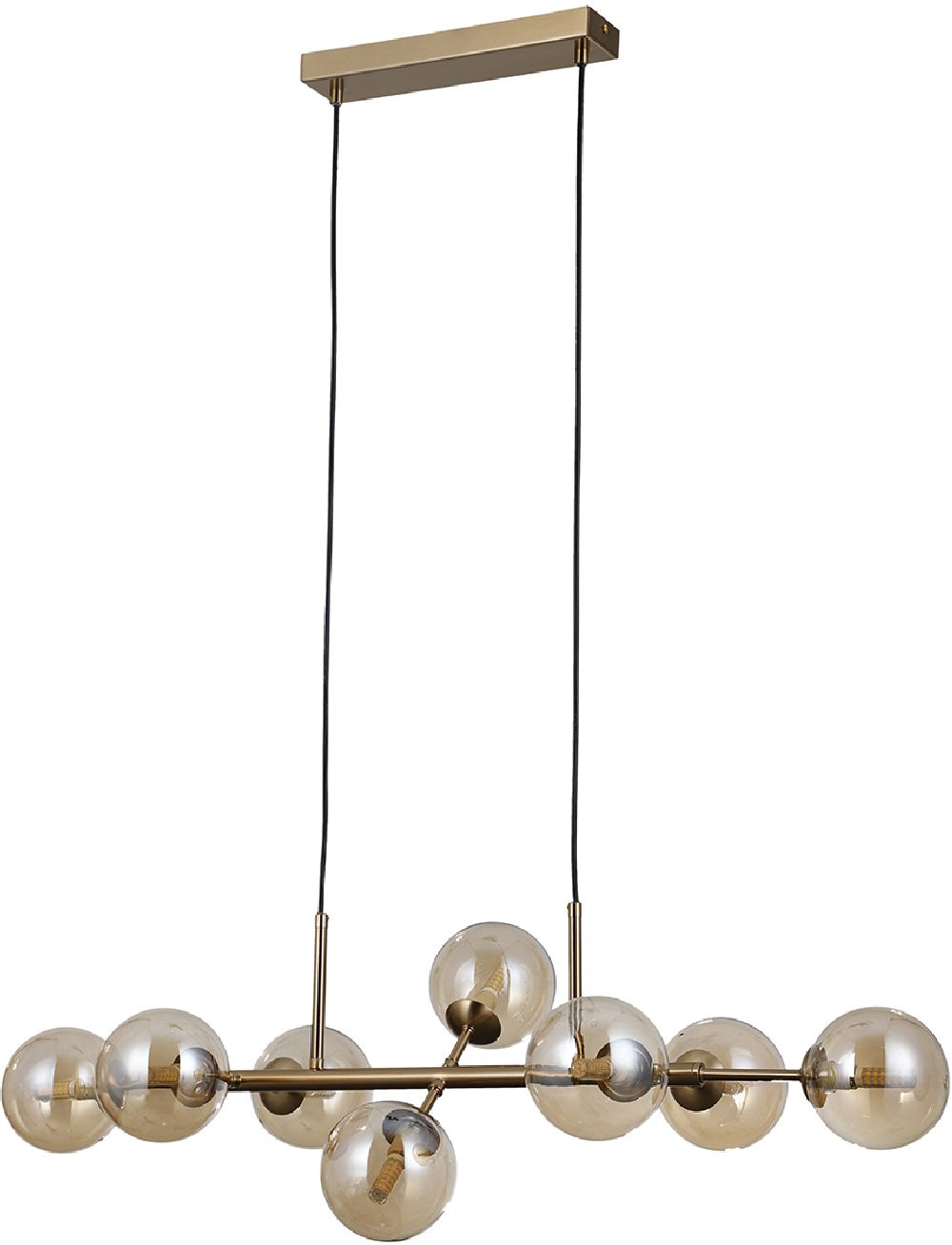 Italux Erimida lampa wisząca 8x5 W mosiądz PND-2244-8A-HBR