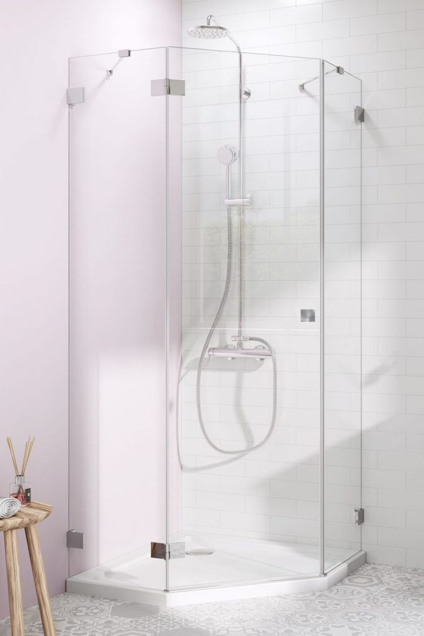 Radaway Essenza Pro PTJ komplet 2 ścianek prysznicowych do kabiny 80x100 cm szkło przezroczyste 10100500-01-01