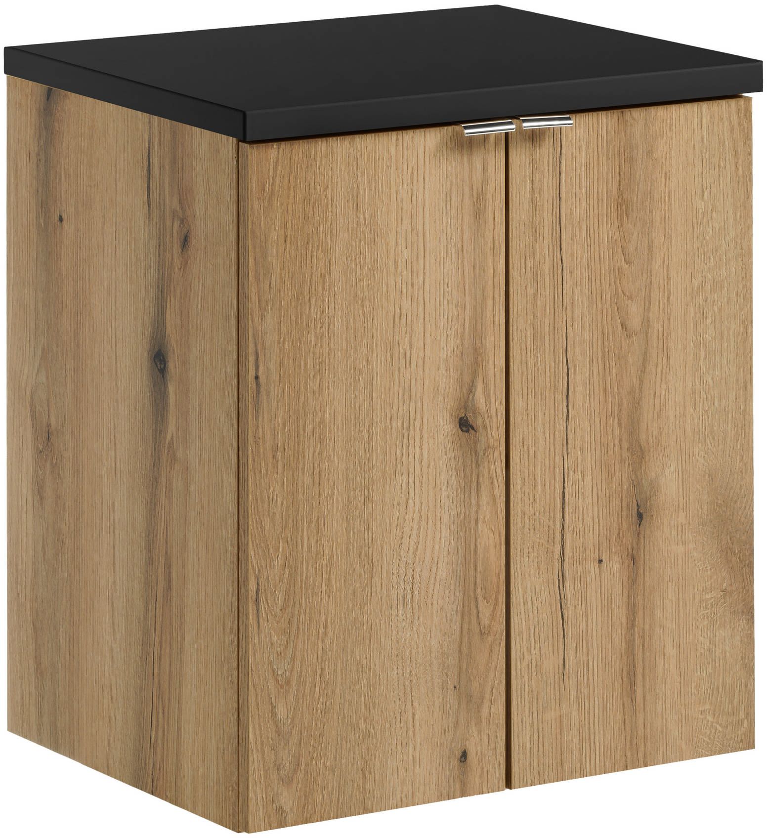 Zestaw Comad Nova Oak/Black szafka z blatem 50 cm wisząca dąb/czarny SET-NOA B BLACK 50CM D - Wysyłka w 24h