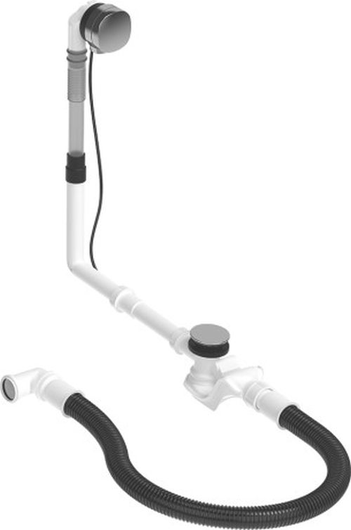 Duravit Quadroval zestaw przelewowo-odpływowy chrom 792219000001000