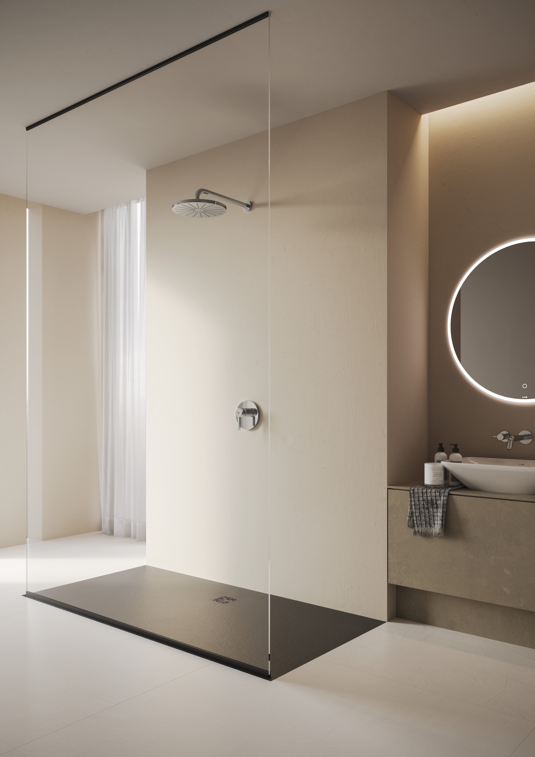 Kludi Terra brodzik prostokątny 180x80 cm czarny mat 08DW2139