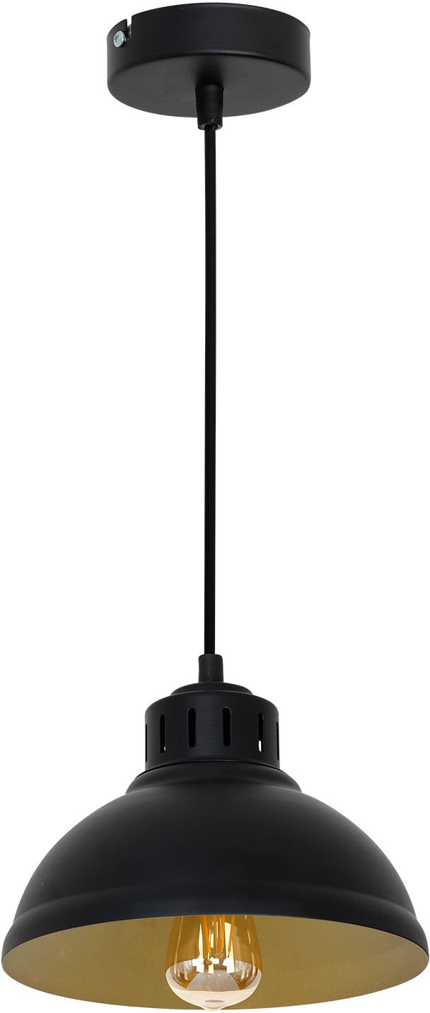 Luminex Sven lampa wisząca 1x60W czarny/złoty 9142