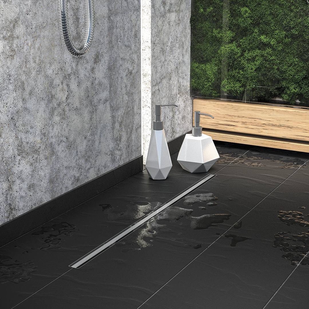 Laveo Slim odpływ prysznicowy 60 cm ruszt wąski stal COS260D