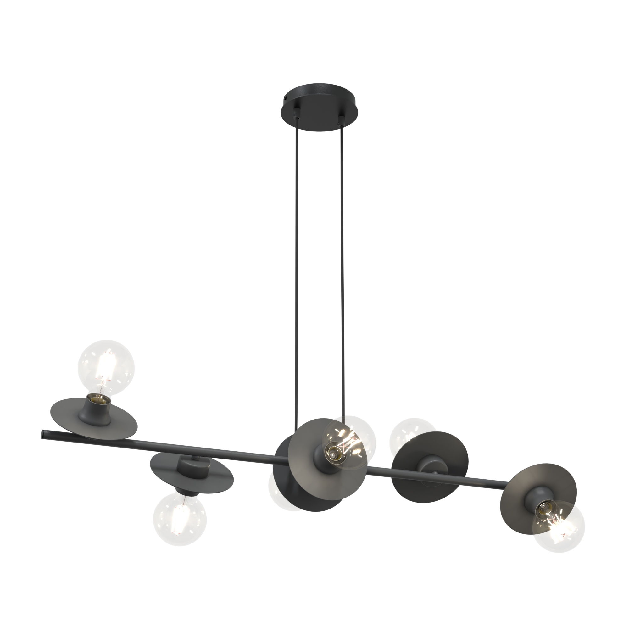 Emibig Token lampa wisząca 6x15 W czarna 1426/6