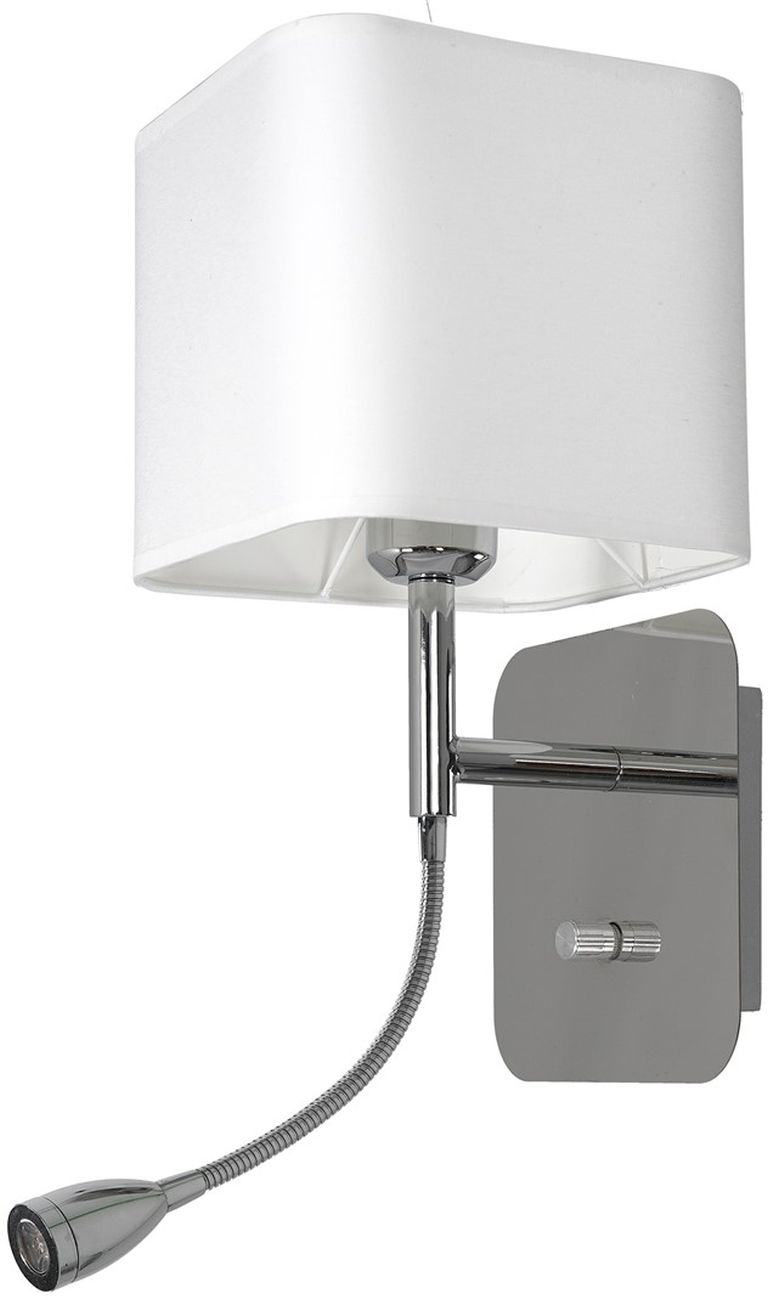 Milagro Napoli kinkiet 60W+1W biały/chrom ML63600