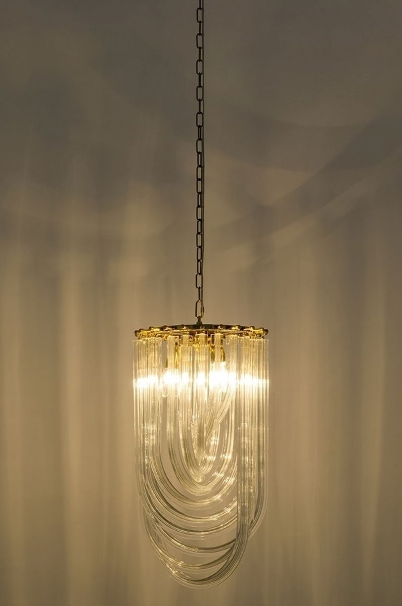 King Home Murano L lampa wisząca 3x40W złoty/przezroczysty JD9607-L.GOLD