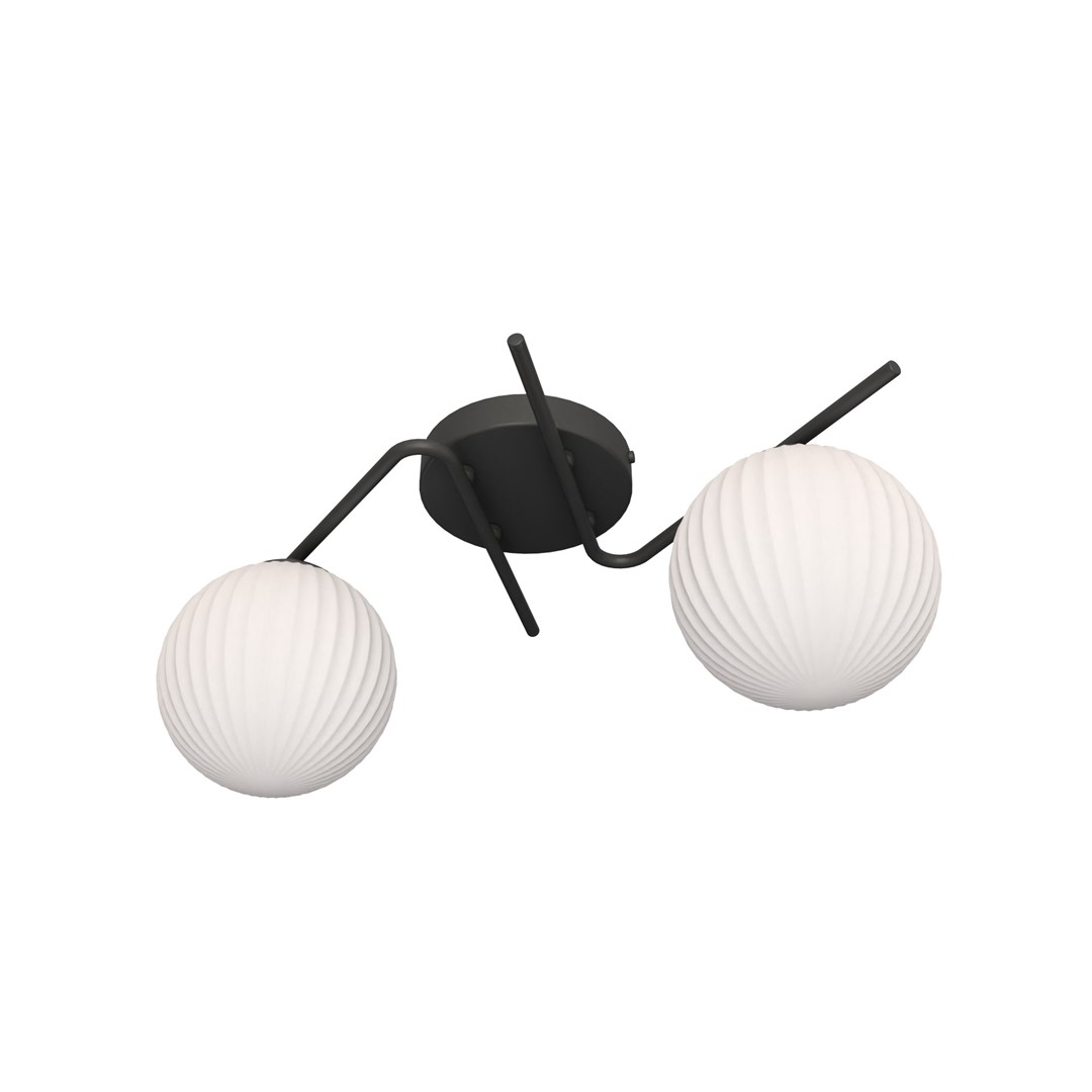 Emibig Vespa lampa podsufitowa 2x10 W biała-czarna 1395/2