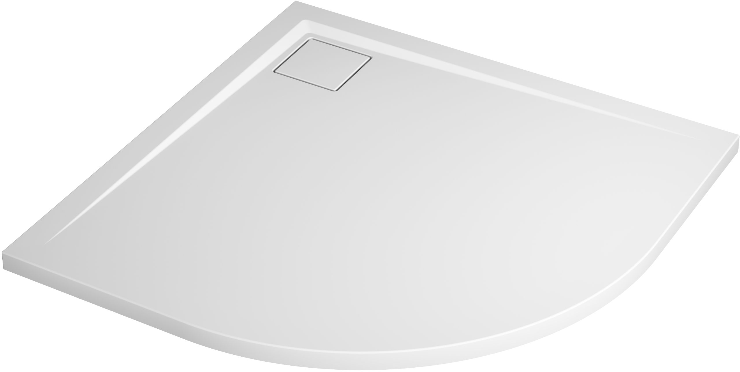 SanSwiss Livada brodzik 90x90 cm półokrągły biały W20R5509004