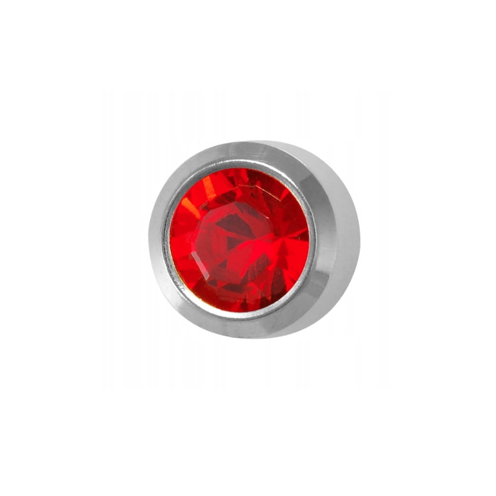 Kolczyki Studex Plus garnet w oprawie pełnej srebrny