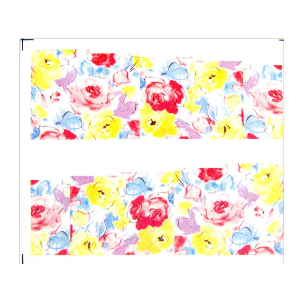 Naklejki wodne do paznokci arkusz 6,5 x 5,5 cm na 10 palców yb Nr 651