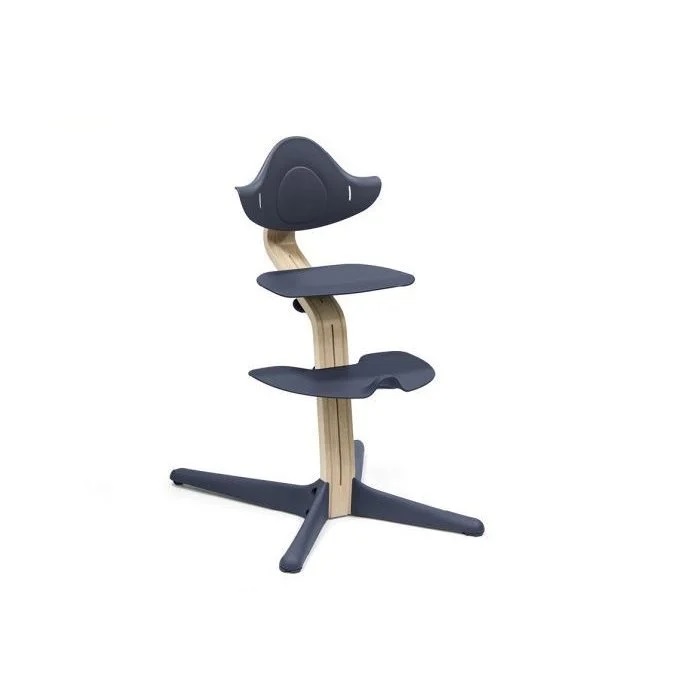 Stokke Nomi z Baby Set - krzesełko z zestawem dziecięcym-Natural Navy-Baby Set Grey