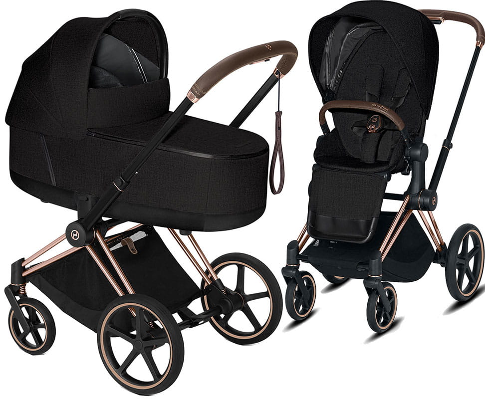 Cybex, Priam 2.0 - wózek spacerowy z gondolą Lux-Plus Stardust Black-Matt Black