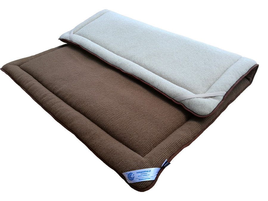 materac wełniany merynos australijski perugiano brąz/beż 120x200 (+-5cm)