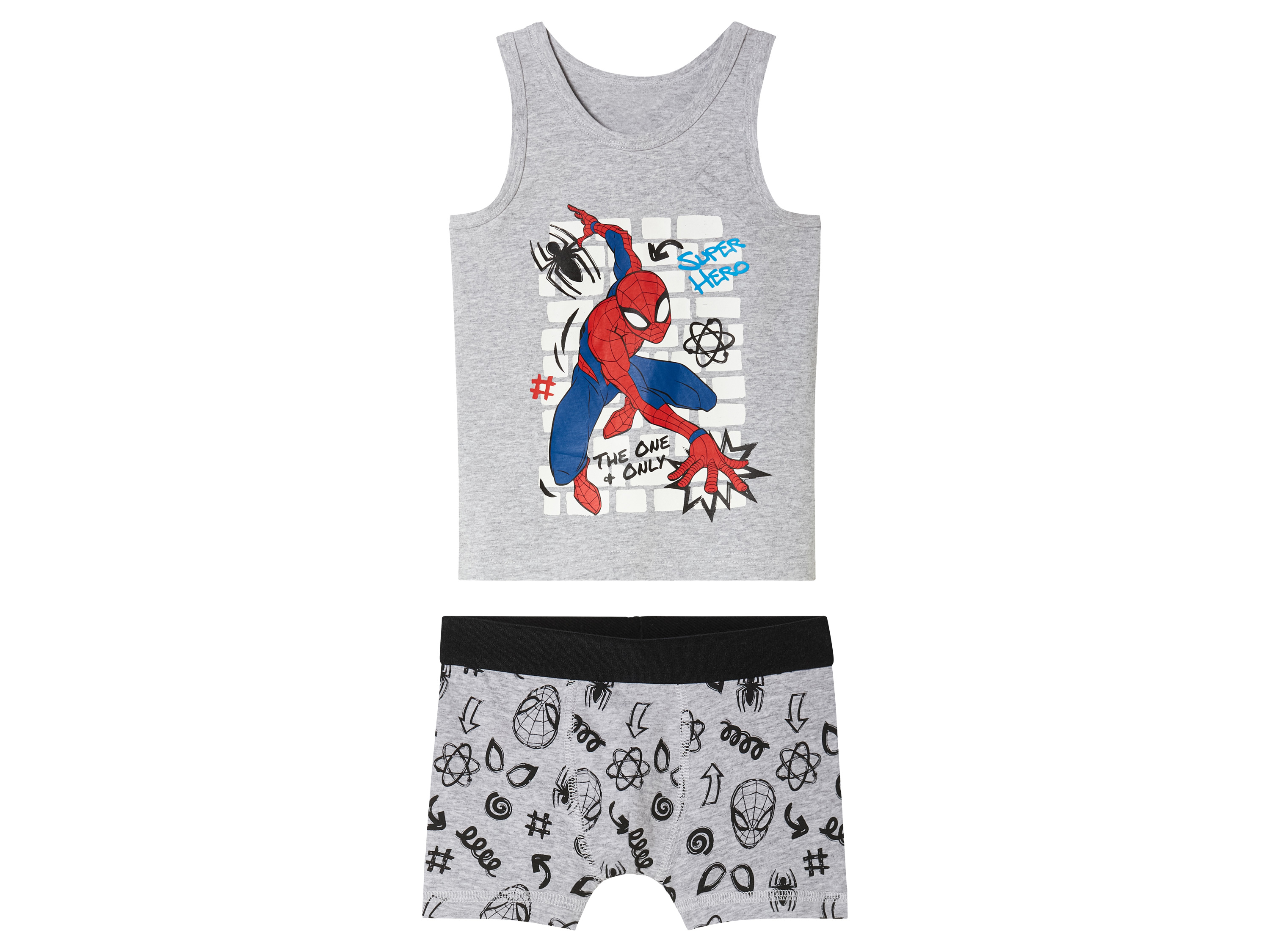 Zestaw bielizny dziecięcej, 2 elementy Spiderman, 122/128