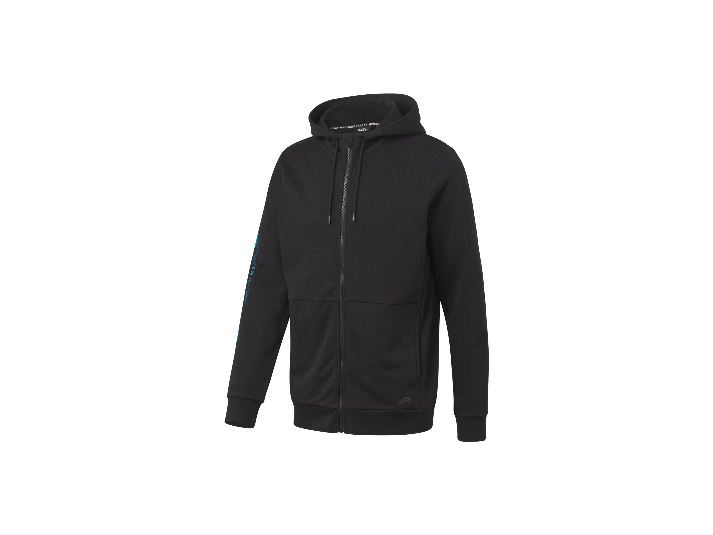 Crivit Męska bluza fitness z bawełną L52/54, Czarny