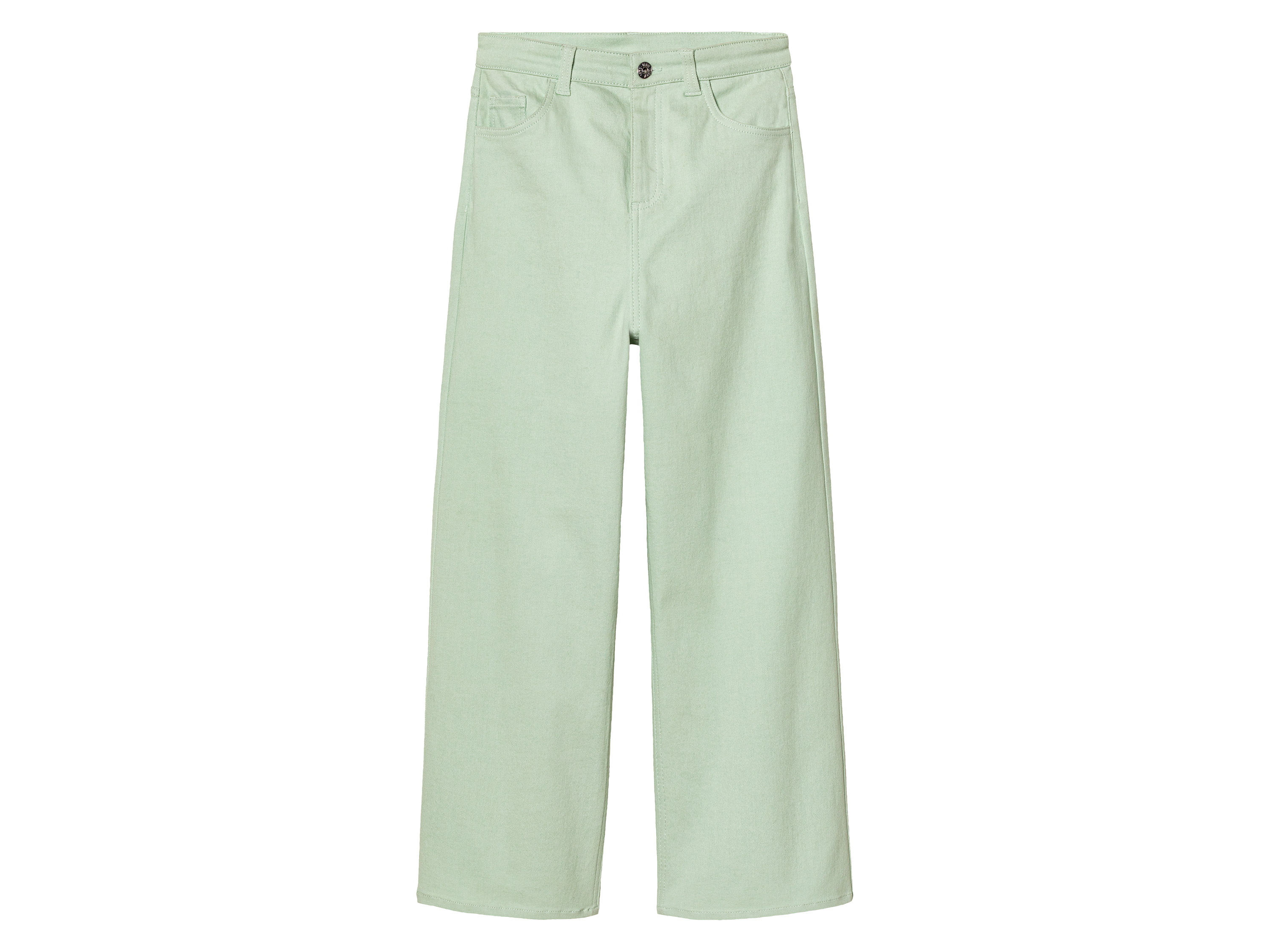 pepperts! Jeansy kuloty dziewczęce z bawełną, wide leg Miętowy, 152