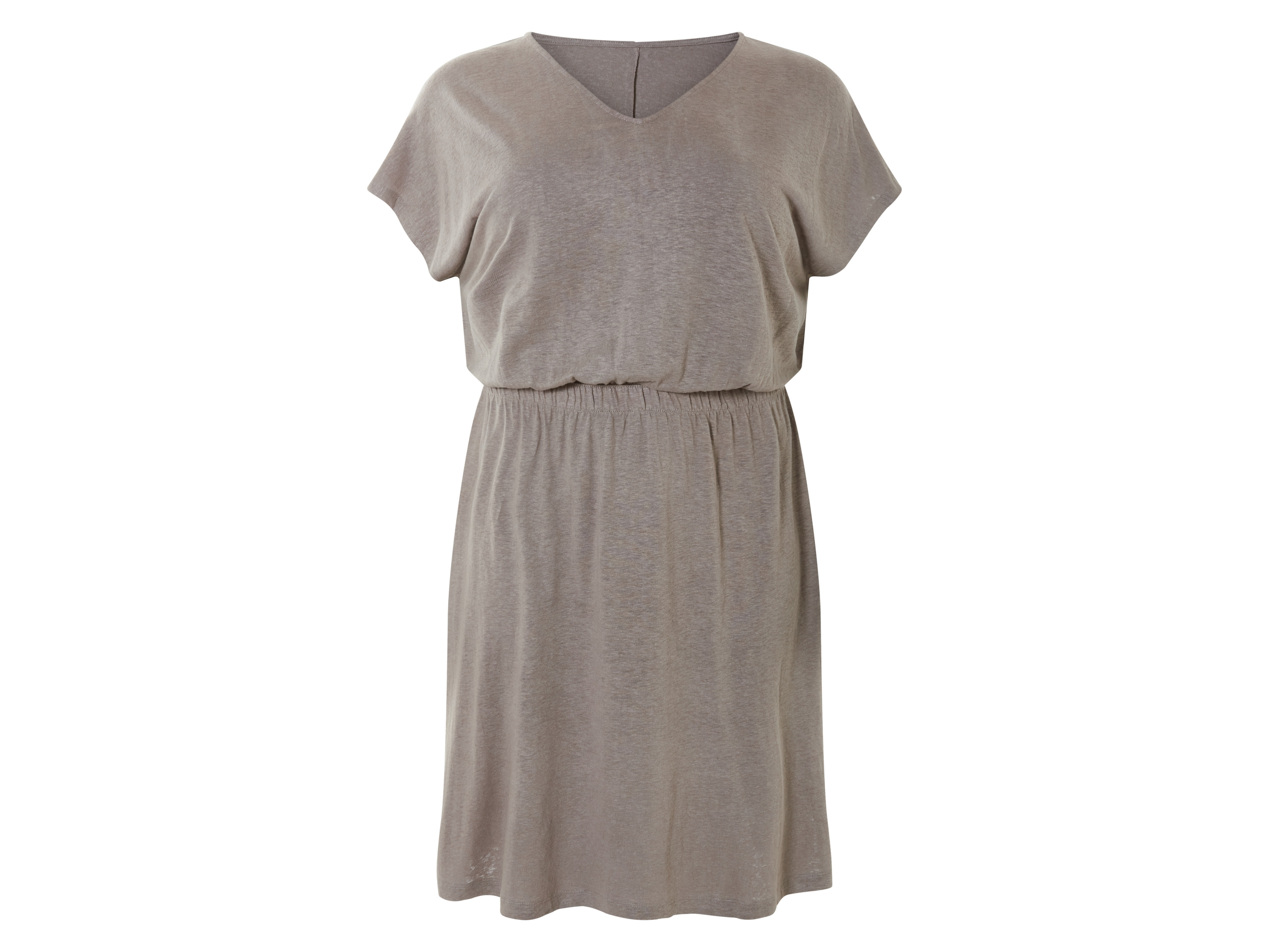 esmara Sukienka damska midi z lnem Taupe, 3Xl56/58