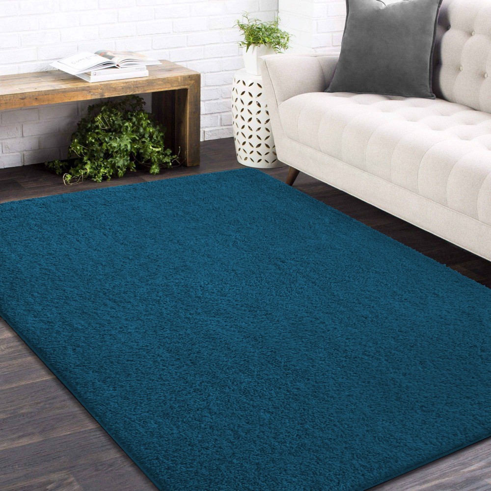 Dywan - 120 x 170 cm - Turkusowy - Shaggy - Dywanopol