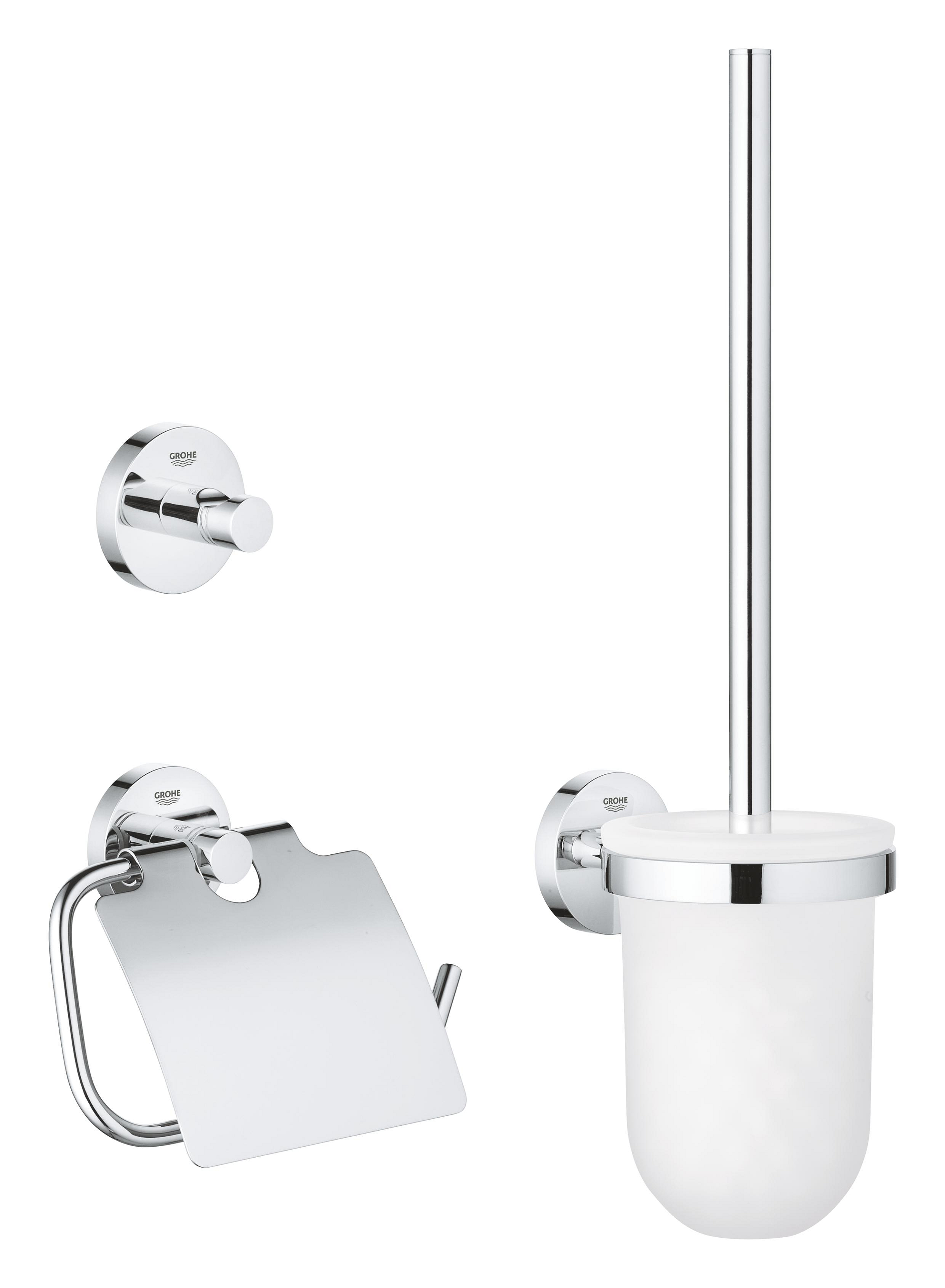 Darmowa Dostawa - Zestaw akcesoriów 3w1 starlight chrome Grohe Essentials 40407001