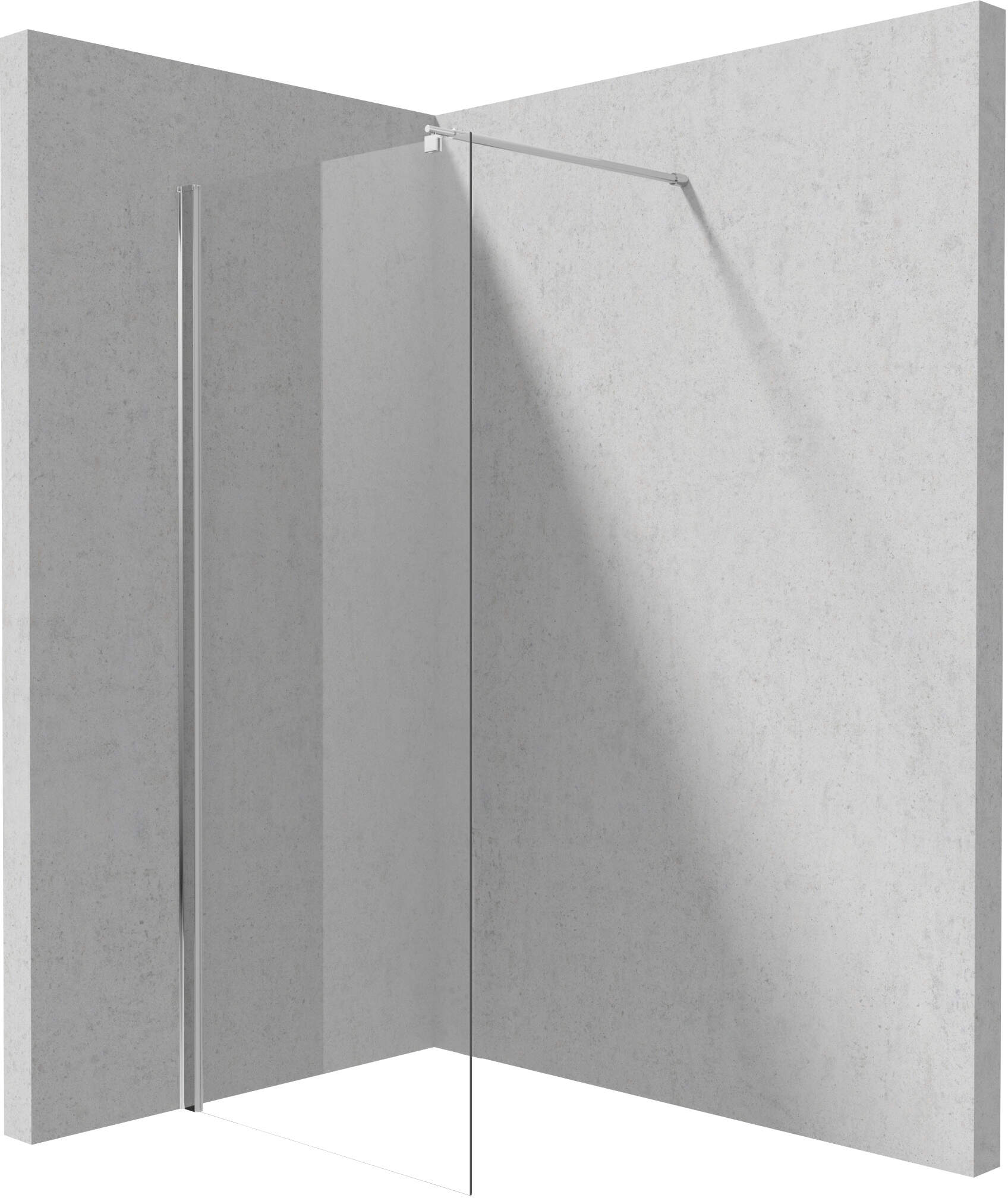 Darmowa Dostawa - Ścianka prysznicowa walk-in 90 cm chrom połysk/szkło przezroczyste Deante Kerria Plus KTS039P