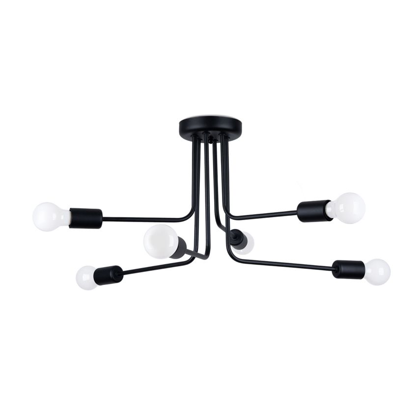 Żyrandol Sollux Lighting NORAH 6 czarny 1 szt.