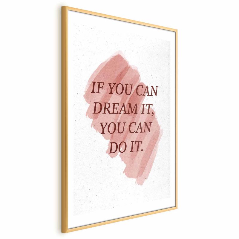 Plakat Artgeist You Can Do It 21x30 cm z ramą złotą 1 szt