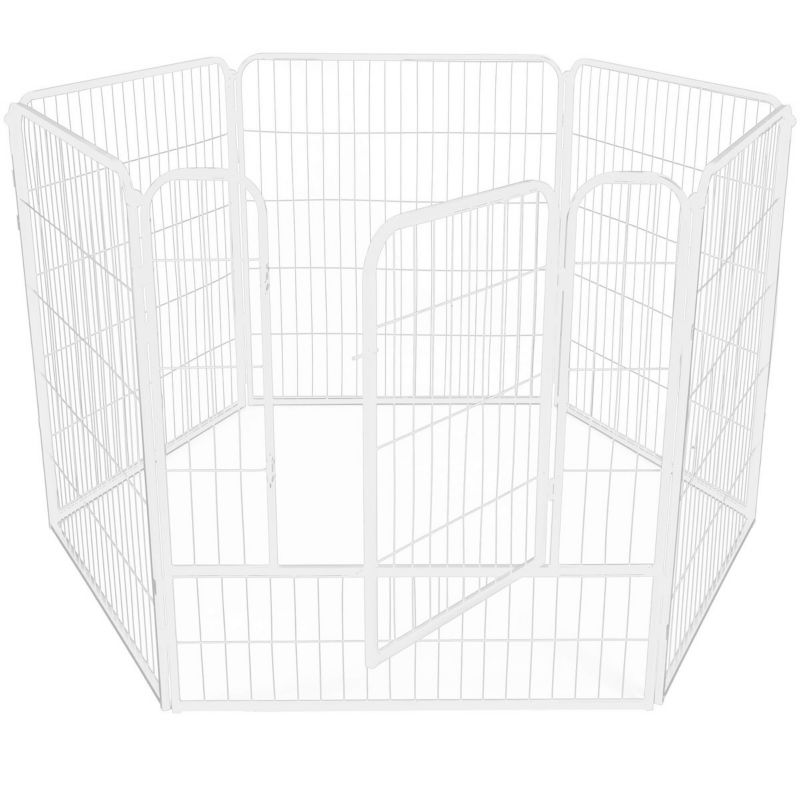 Kojec dla zwierząt wybieg dla szczeniaków Springos klatka dla psa 184x94x100 cm biała 1 szt.