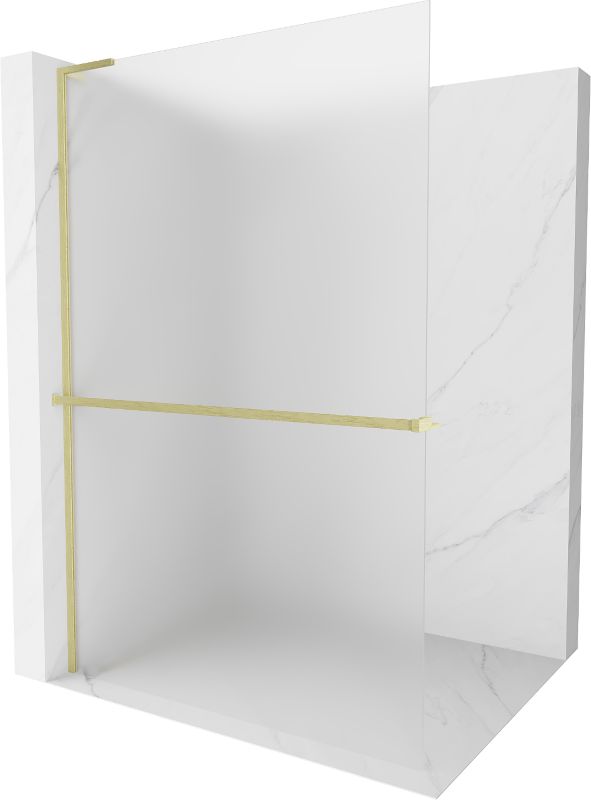 Ścianka prysznicowa Mexen Kioto+ L złoty szczotkowany 100x200 cm 800-100-123-55-301 szt.