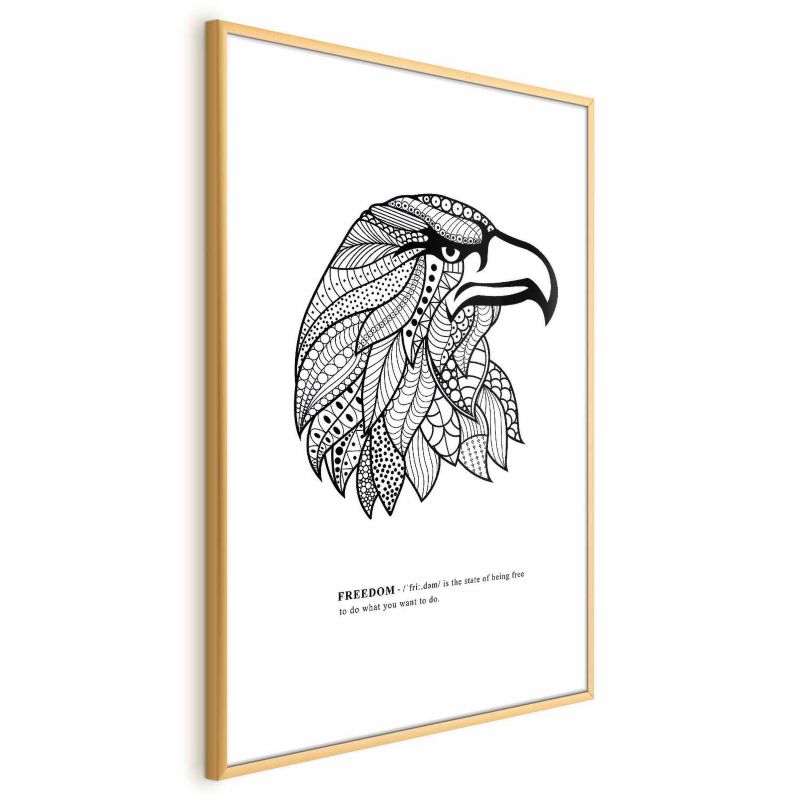 Plakat Artgeist Orzeł wolności 40x60 cm z ramą złotą 1 szt