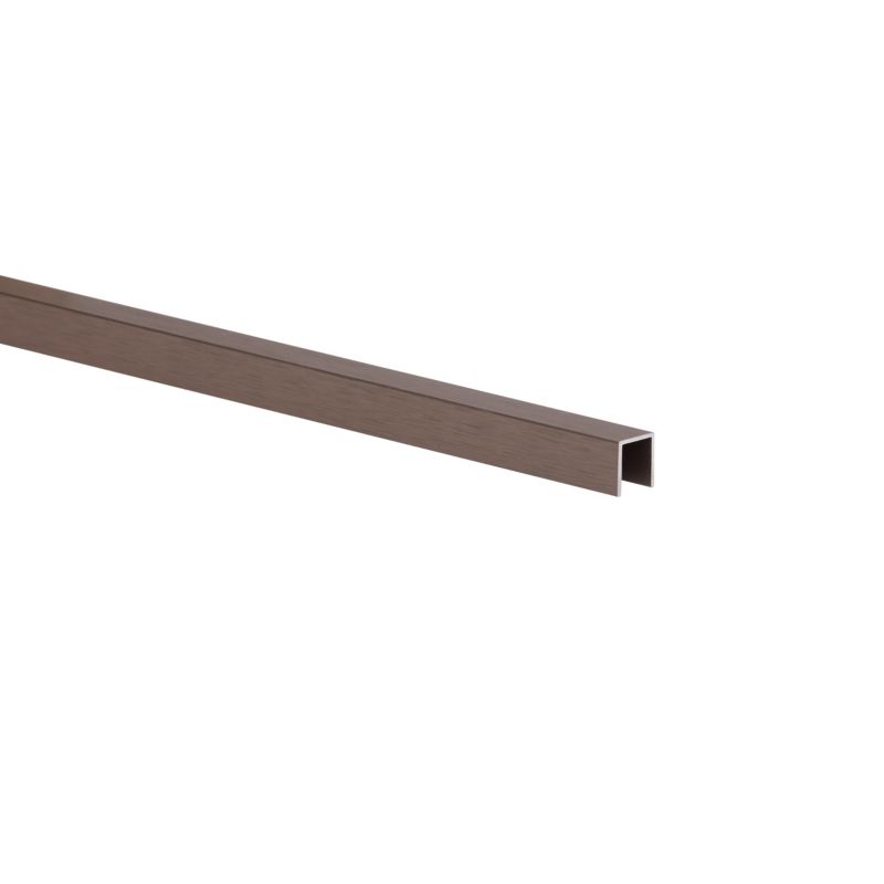 Profil U aluminiowy szczotkowany 1000 x 10 x 10 x 1 mm tytan