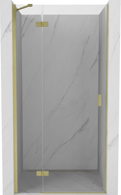 Drzwi prysznicowe uchylne Mexen Mist-H złoty szczotkowany 95 cm 1 szt