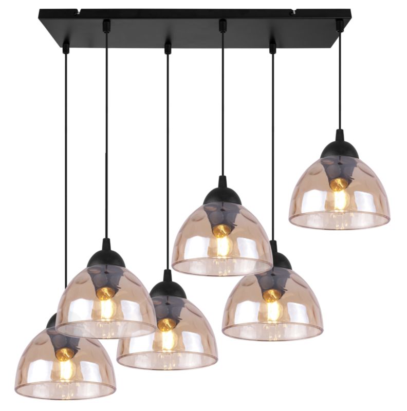 Lampa sufitowa wisząca Light Home LH Venice 6x E27 60W klosz miodowy 1szt.