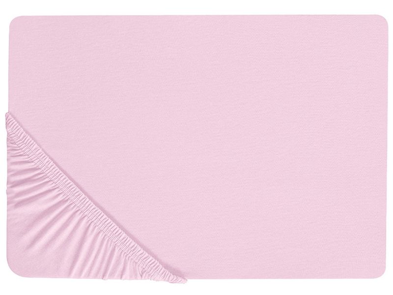 Prześcieradło z gumką Janbu Bawełna 200x200 cm Pastelowy róż 1 szt.
