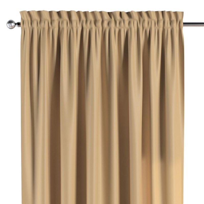 Zasłona na kanale z grzywką 1 szt. 130 x 245 cm Dekoria złoty z połyskiem 1 szt.