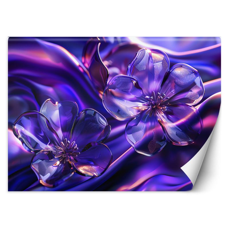 Fototapeta Feeby Szklane kwiaty fioletowe 150x105 1 szt