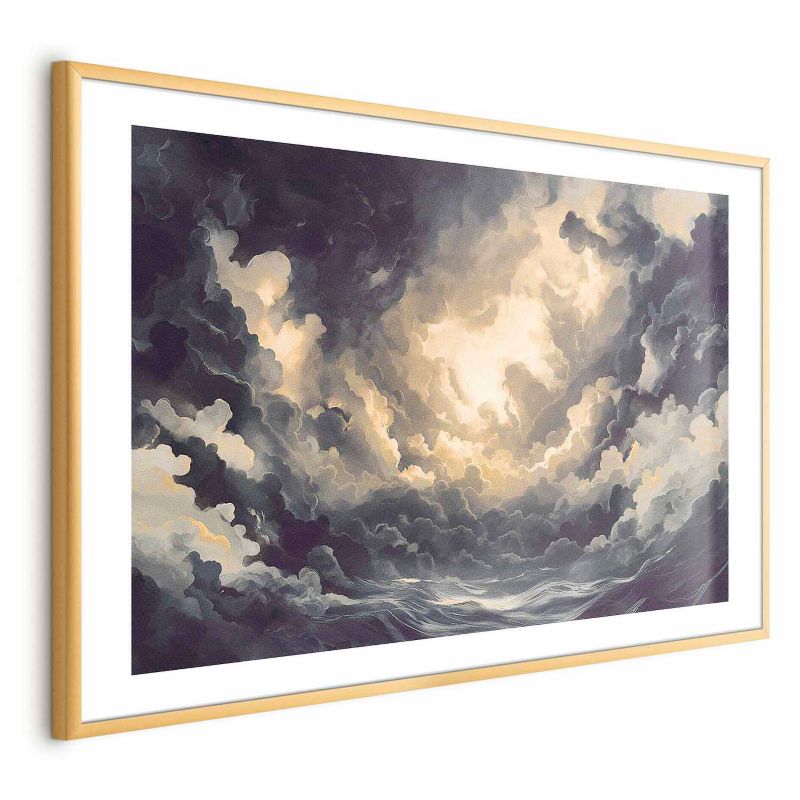 Plakat Artgeist Gra światła 60x40 cm z ramą złotą 1 szt