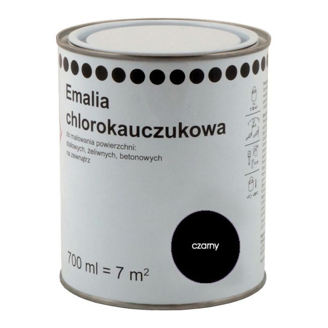 Emalia chlorokauczukowa 0,7 l czarna