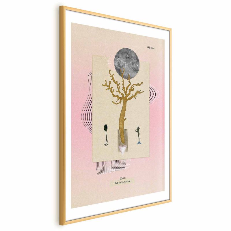 Plakat Artgeist Niezwykła roślina 29,7x42 cm z ramą złotą 1 szt