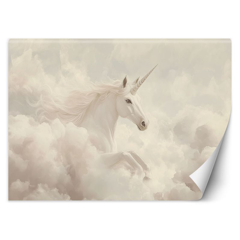 Fototapeta Feeby Jednorożec w beżowych chmurach 450x315 1 szt