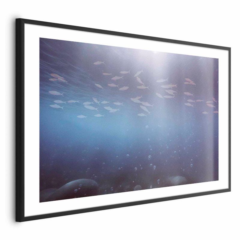 Plakat Artgeist Rybki w głębinach 30x21 cm z ramą czarną 1 szt