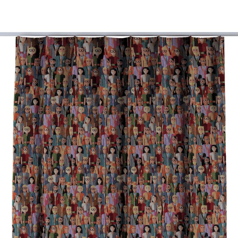 Zasłona na haczykach flex pojedynczych 130 x 245 cm Dekoria kolorowe ludzkie postacie 1 szt.