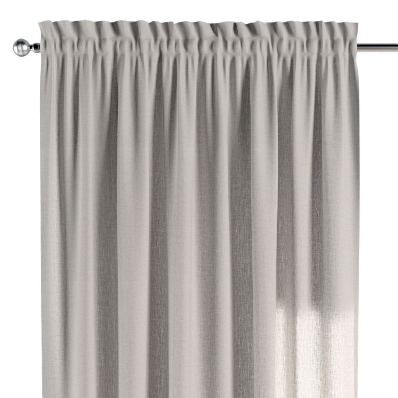 Zasłona na kanale z grzywką 1 szt. 130 x 260 cm Dekoria szaro-beżowy 1 szt.