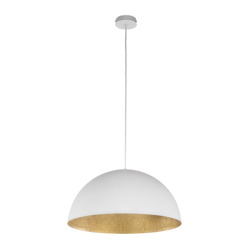 Lampa Wisząca SPOT Light 1xE27 Max.60W Połączenie Białego Klosza ze Złotym Wnętrzem, Polski Producent, 1 szt.