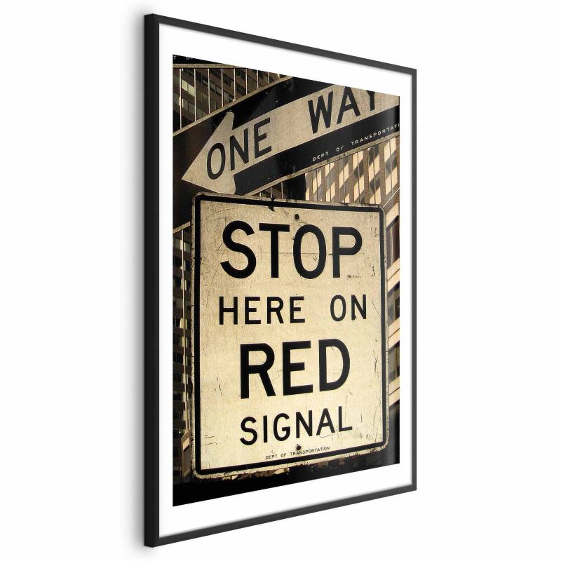 Plakat Artgeist Znaki drogowe 60x90 cm z ramą czarną 1 szt