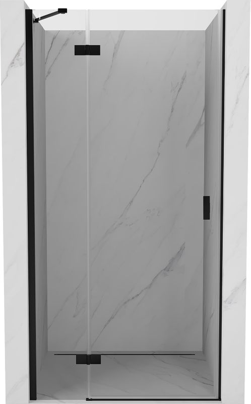 Drzwi prysznicowe uchylne Mexen Mist-H czarne 80x200 cm 1 szt