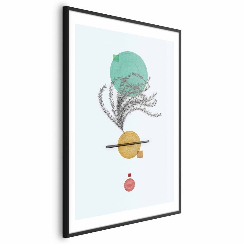 Plakat Artgeist Roślinna kompozycja 21x30 cm z ramą czarną 1 szt