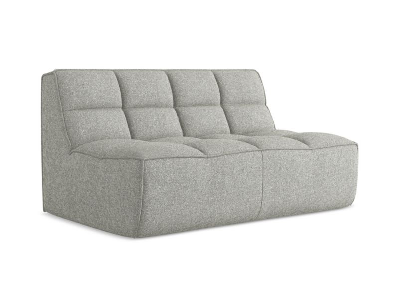 Modułowa sofa 2-osobowa Makamii Kalai z tkaniny strukturalnej 160x93 cm jasny szary 1 szt.